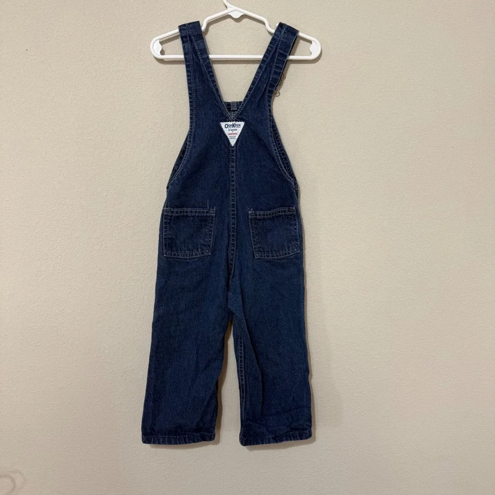 Vintage OshKosh B'gosh Denim Overalls 3T Blue Made in USA‎ Vestbak Dungaree
